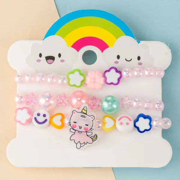 Set 3 vòng tay hình mèo dễ thương Animo A2305_MN013 (Hồng)