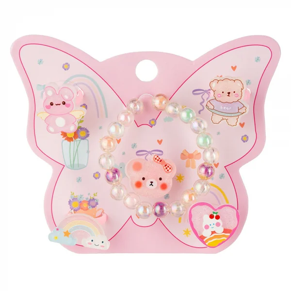 Set 6 món vòng tay và nhẫn Animo A2305_MN011 (Hồng)