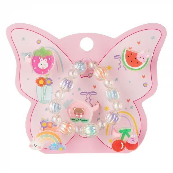 Set 6 món vòng tay và nhẫn Animo A2305_MN010 (Hồng)