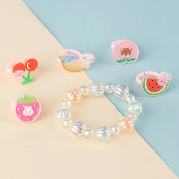 Set 6 món vòng tay và nhẫn Animo A2305_MN010 (Hồng)