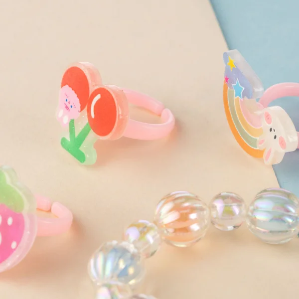 Set 6 món vòng tay và nhẫn Animo A2305_MN010 (Hồng)