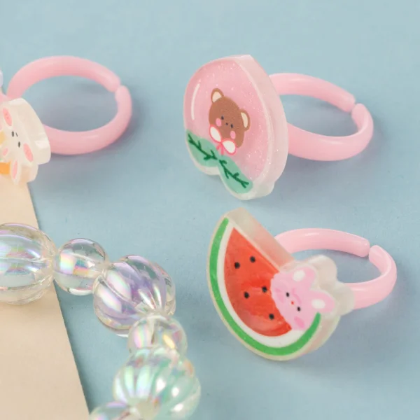 Set 6 món vòng tay và nhẫn Animo A2305_MN010 (Hồng)