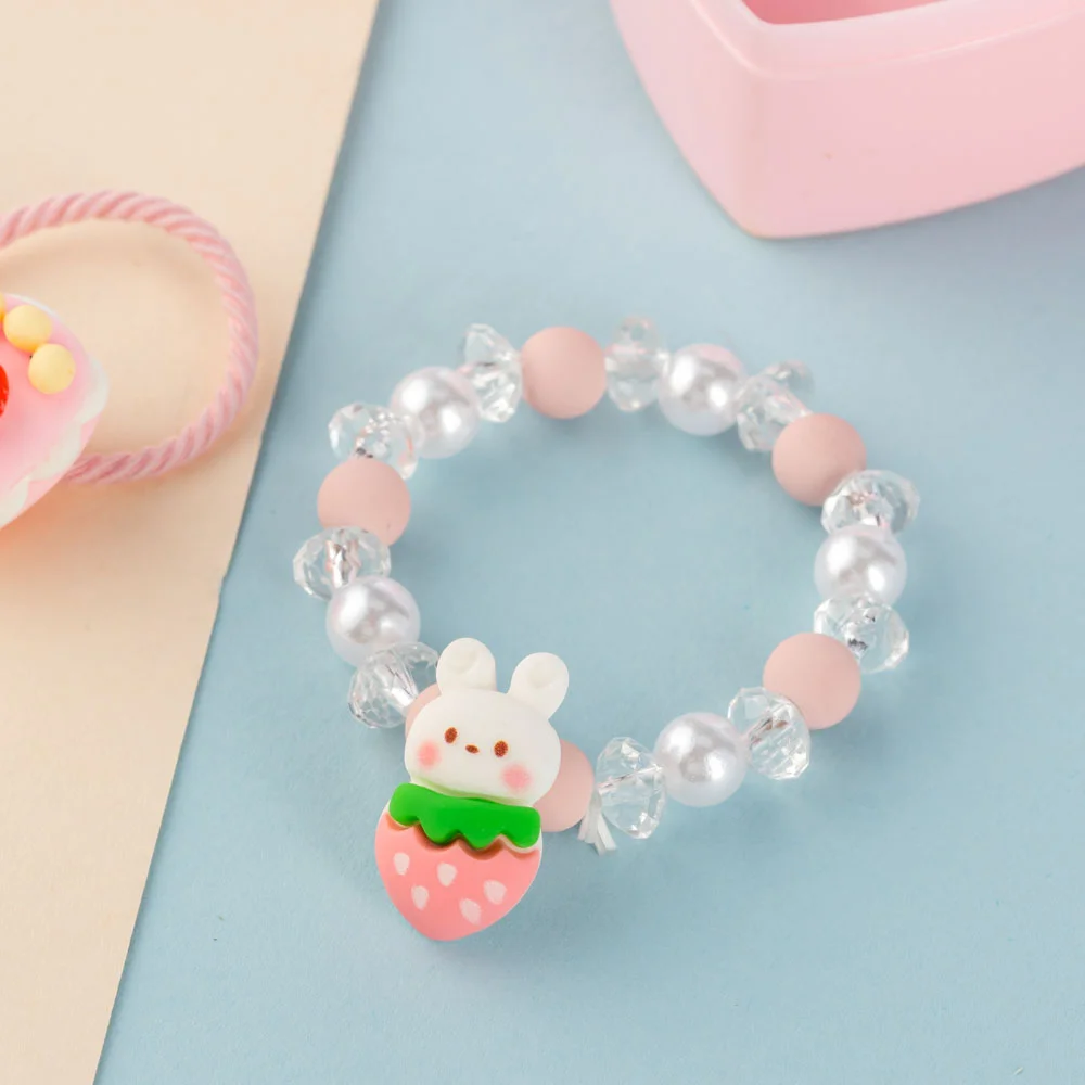 Combo vòng tay và cột tóc thỏ dâu tây Animo A2306_MN011 (Hồng)