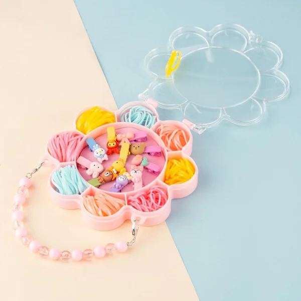 Combo 3 trong 1 túi xách và cột, kẹp tóc Animo A2305_MN007 (Hồng)