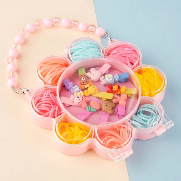 Combo 3 trong 1 túi xách và cột, kẹp tóc Animo A2305_MN007 (Hồng)