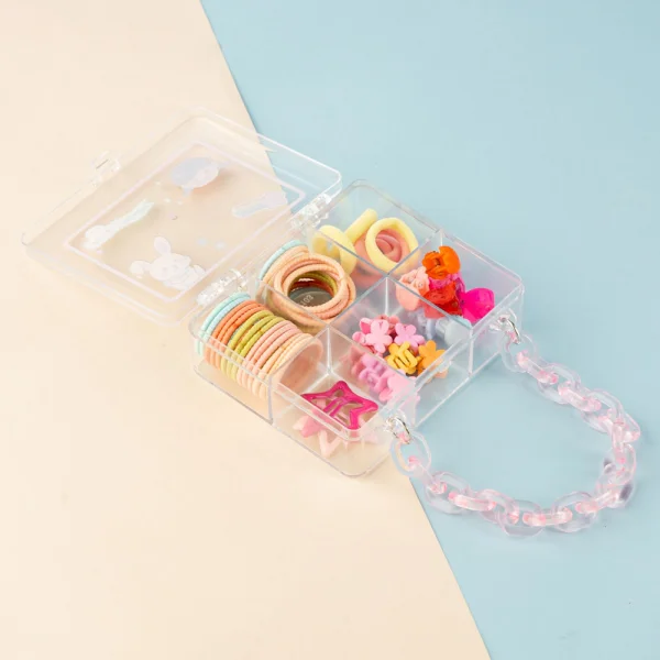 Combo 3 trong 1 túi xách và cột, kẹp tóc Animo A2305_MN006 (Hồng)