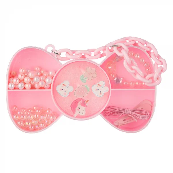 Combo 4 trong 1 túi xách, vòng tay, nhẫn và kẹp tóc Animo A2305_MN004 (Hồng)