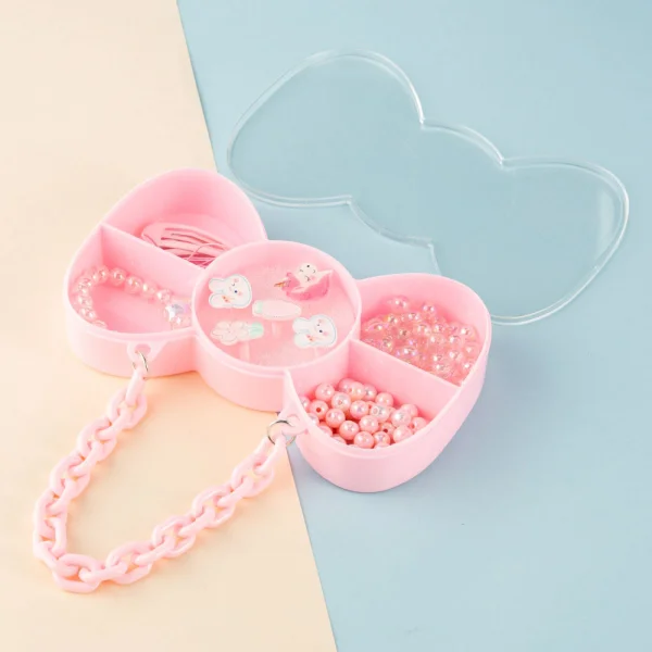 Combo 4 trong 1 túi xách, vòng tay, nhẫn và kẹp tóc Animo A2305_MN004 (Hồng)