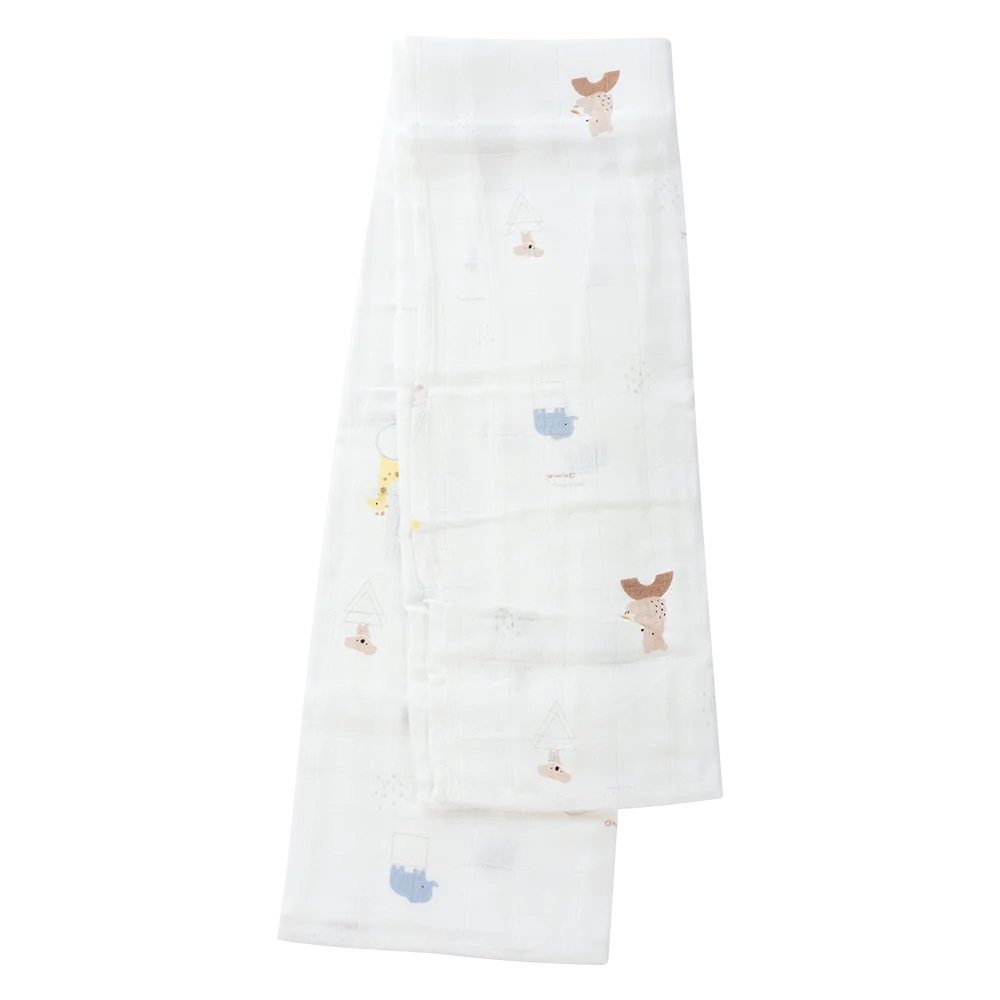 Khăn gạc tắm sợi tre 2 lớp Animo T2304_NBA006 (90x90cm,1 cái) (giao màu ngẫu nhiên)