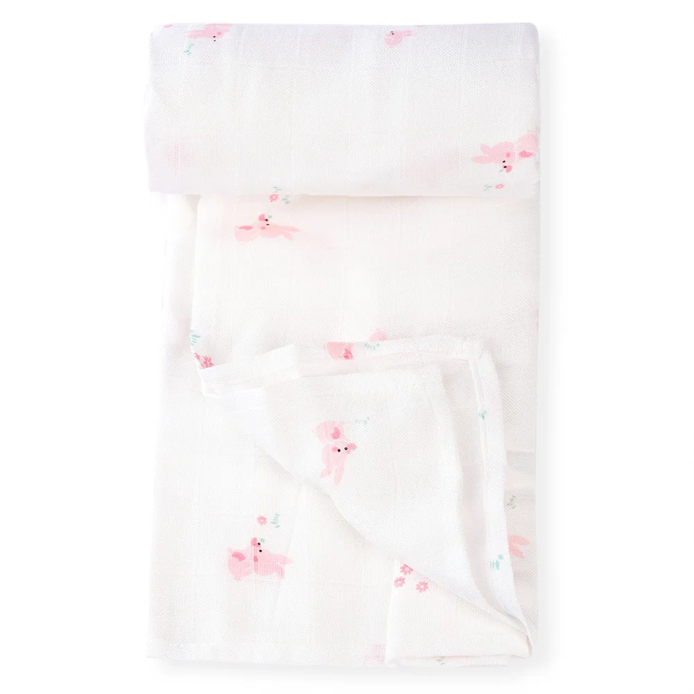 Khăn gạc tắm sợi tre 2 lớp Animo T2304_NBA005 (60x120cm,1 cái) (giao màu ngẫu nhiên)