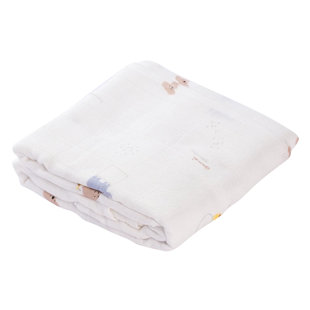 Khăn gạc tắm sợi tre 2 lớp Animo T2304_NBA005 (60x120cm,1 cái) (giao màu ngẫu nhiên)