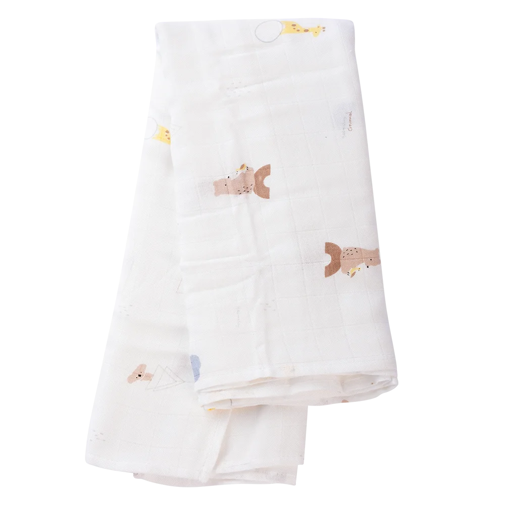 Khăn gạc tắm sợi tre 2 lớp Animo T2304_NBA005 (60x120cm,1 cái) (giao màu ngẫu nhiên)