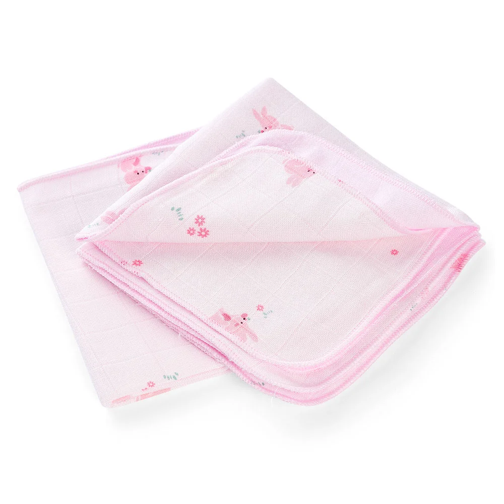 Khăn gạc sợi tre 4 lớp Animo T2304_NBA004 (25x25cm,5 cái) (giao màu ngẫu nhiên)