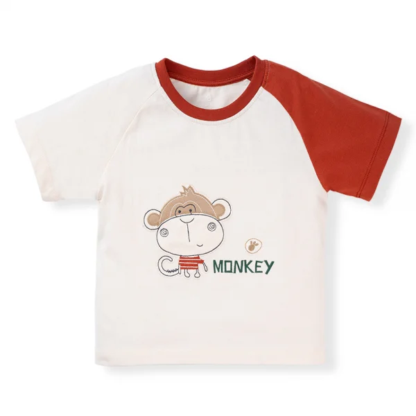 Bộ bé trai ngắn BST Khỉ Kháu Khỉnh Animo HN423021 (6M-6Y,Trắng)