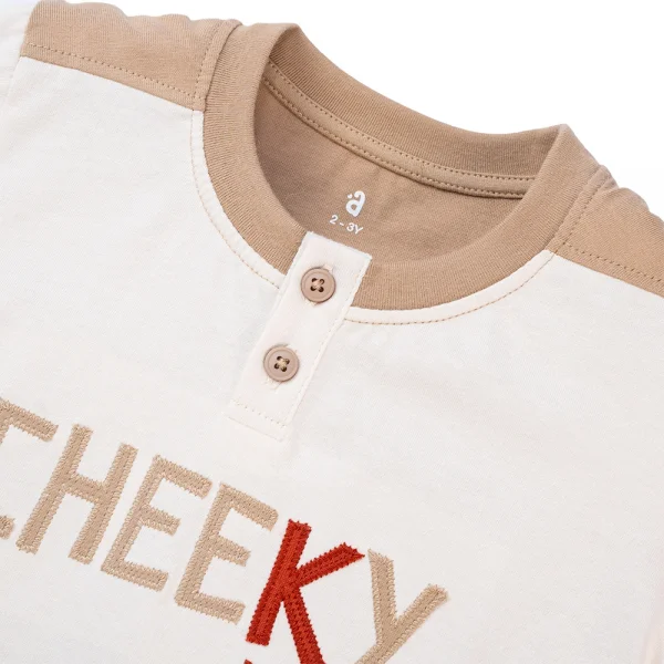 Bộ bé trai ngắn BST Khỉ Kháu Khỉnh Animo HN423020 (6M-6Y,Cà phê)