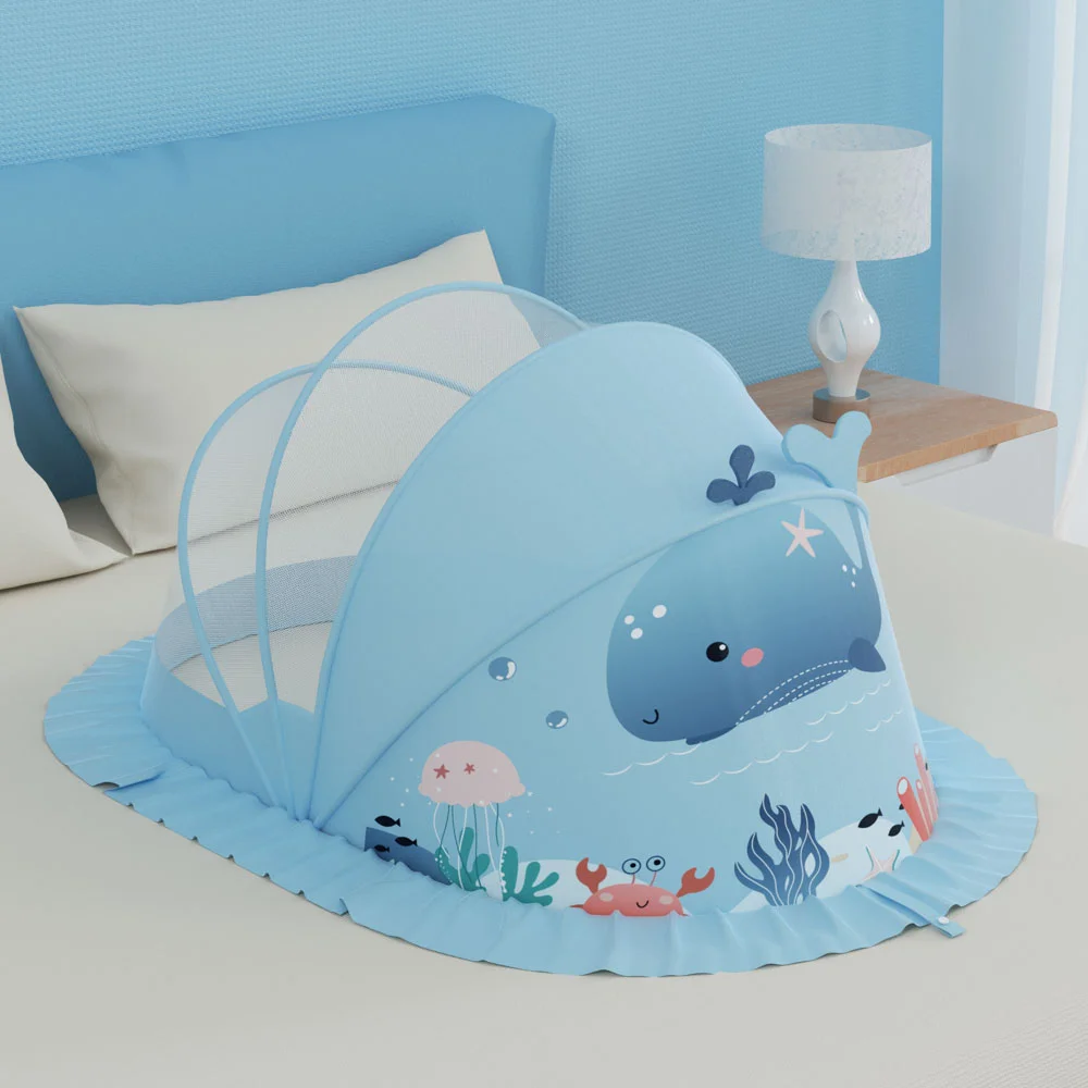 Mùng cao cấp cá heo Animo B2305_MN002 (110x60x65cm, Xanh)