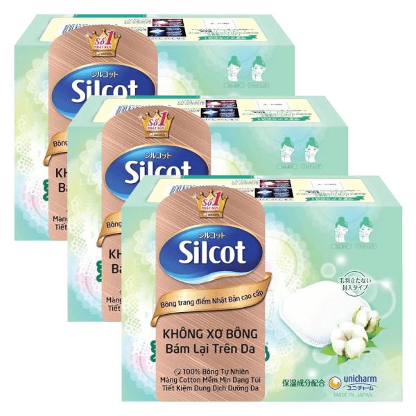 Combo 3 Bông trang điểm Silcot Premium 66