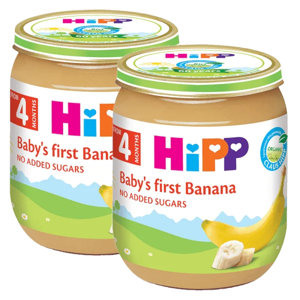 Combo 2 Dinh dưỡng đóng lọ HiPP - Ăn dặm khởi đầu vị chuối (125g)