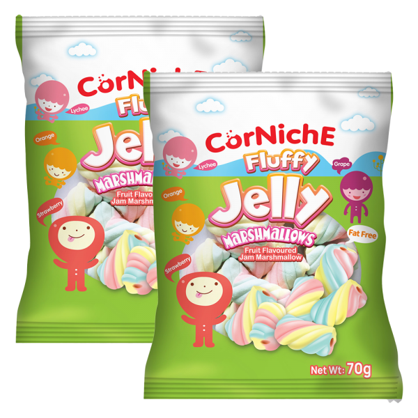 Combo 2 kẹo Fluffy Jelly Marshmallow 70g