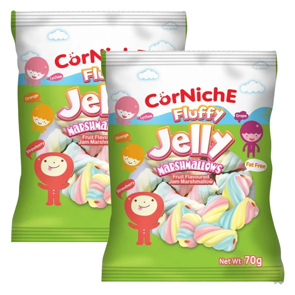 Combo 2 kẹo Fluffy Jelly Marshmallow 70g