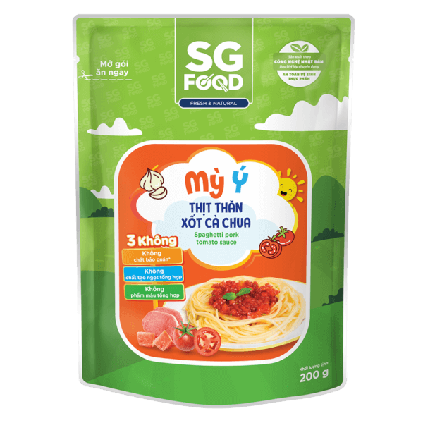 Combo 2 Mỳ Ý thịt thăn xốt cà chua SG Food 200g