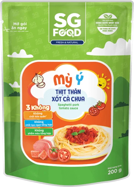 Mỳ Ý thịt thăn xốt cà chua SG Food 200g