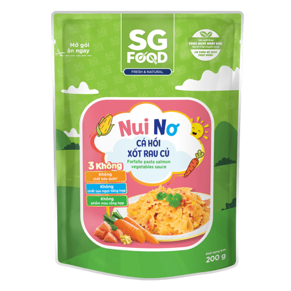 Combo 3 Nui nơ cá hồi xốt rau củ SG Food 200g