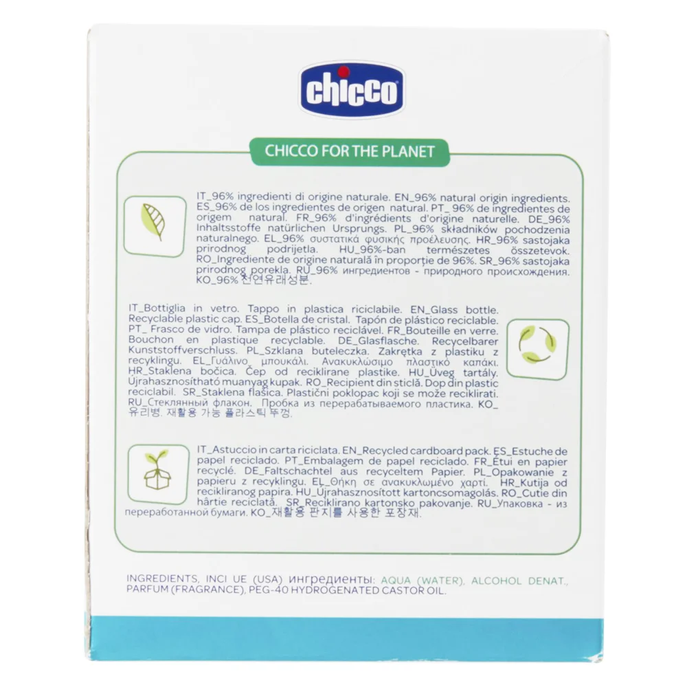 Nước hoa hương tự nhiên 0M+ Chicco 100ml