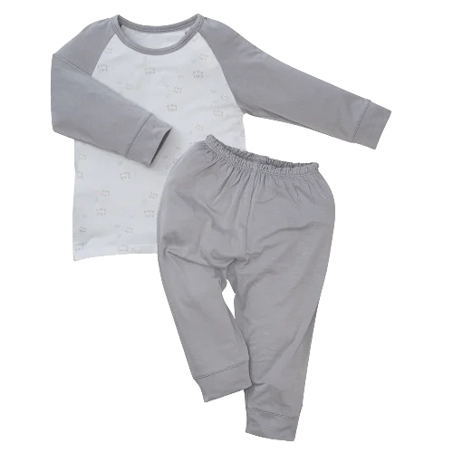 Bộ tính năng dài vải modal Animo VĐ522026 (0-12M,Xám)