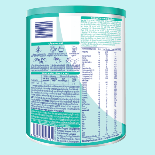 Sữa Nan Optipro PLUS 3 850g, với 5HMO, công thức từ Thụy Sĩ (1-2 tuổi)