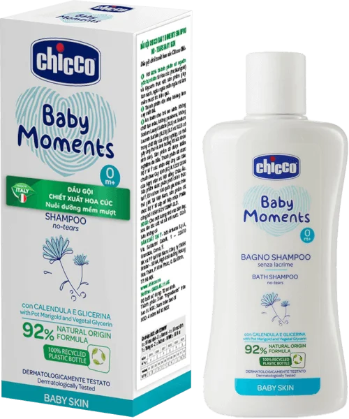 Sữa tắm gội chiết xuất Hoa Cúc 0M+ Chicco 200ml