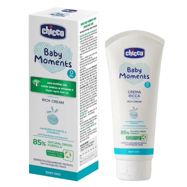 Kem dưỡng ẩm chứa Omega và vitamin E Chicco 100ml