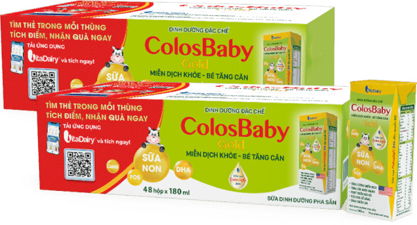 Combo 2 thùng sữa bột pha sẵn Colosbaby 180ml (lốc 4 hộp)