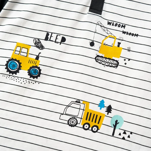 Bộ bé trai dài Animo HN323012 (6M-6Y,Sọc phối xám)