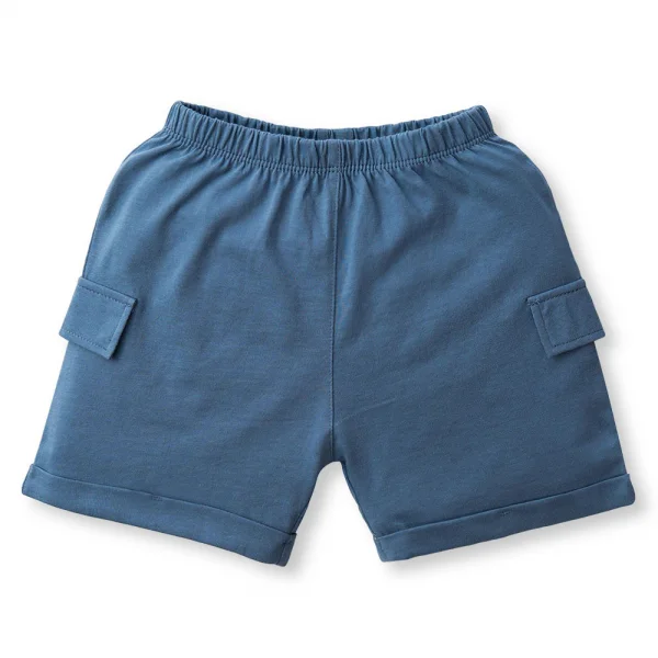 Bộ bé trai ngắn Animo HN323011 (6M-6Y,Sọc phối xanh)