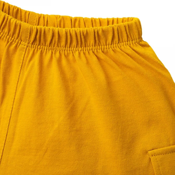 Bộ bé trai ngắn sát nách Animo HN323009 (6M-6Y,Trắng phối vàng)