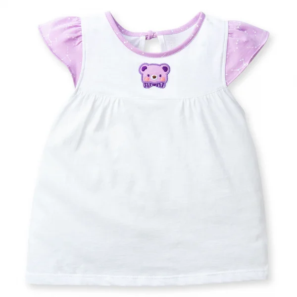 Bộ bé gái ngắn BST Gấu ngọt ngào Animo BH423003 (6M-6Y,Trắng)