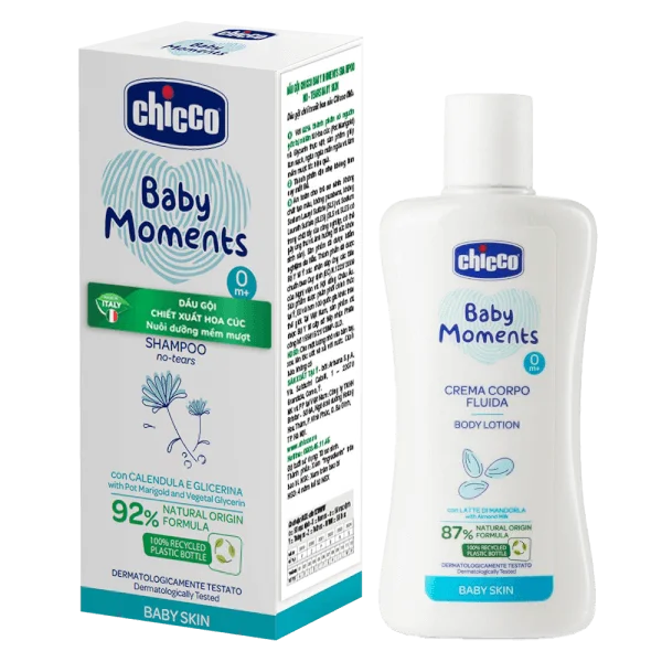 Sữa dưỡng thể chiết xuất hạnh nhân Chicco 0M+ 200ml