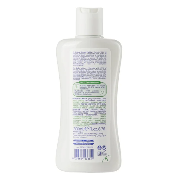 Sữa dưỡng thể chiết xuất hạnh nhân Chicco 0M+ 200ml