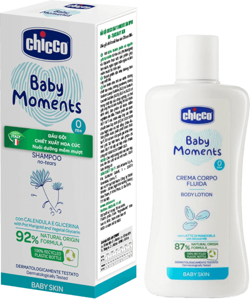 Sữa dưỡng thể chiết xuất hạnh nhân Chicco 0M+ 200ml