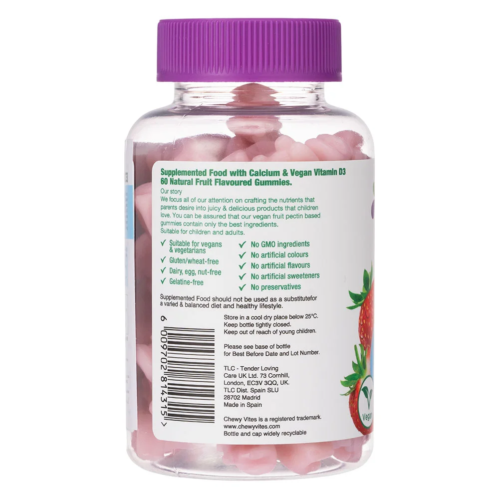 Thực phẩm bổ sung CHEWY VITES KIDS CALCIUM + VITAMIN D3