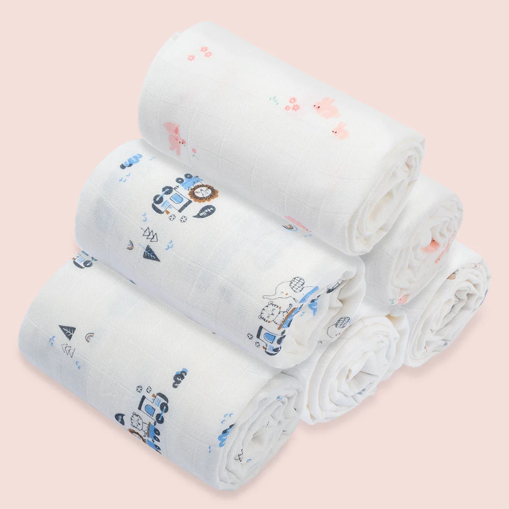 Khăn gạc tắm sợi tre 2 lớp Animo T2304_NBA005 (60x120cm,1 cái) (giao màu ngẫu nhiên)