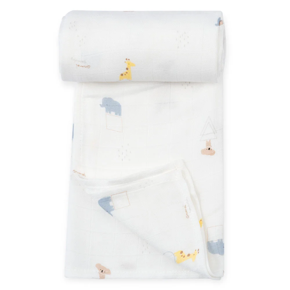 Khăn gạc tắm sợi tre 2 lớp Animo T2304_NBA005 (60x120cm,1 cái) (giao màu ngẫu nhiên)