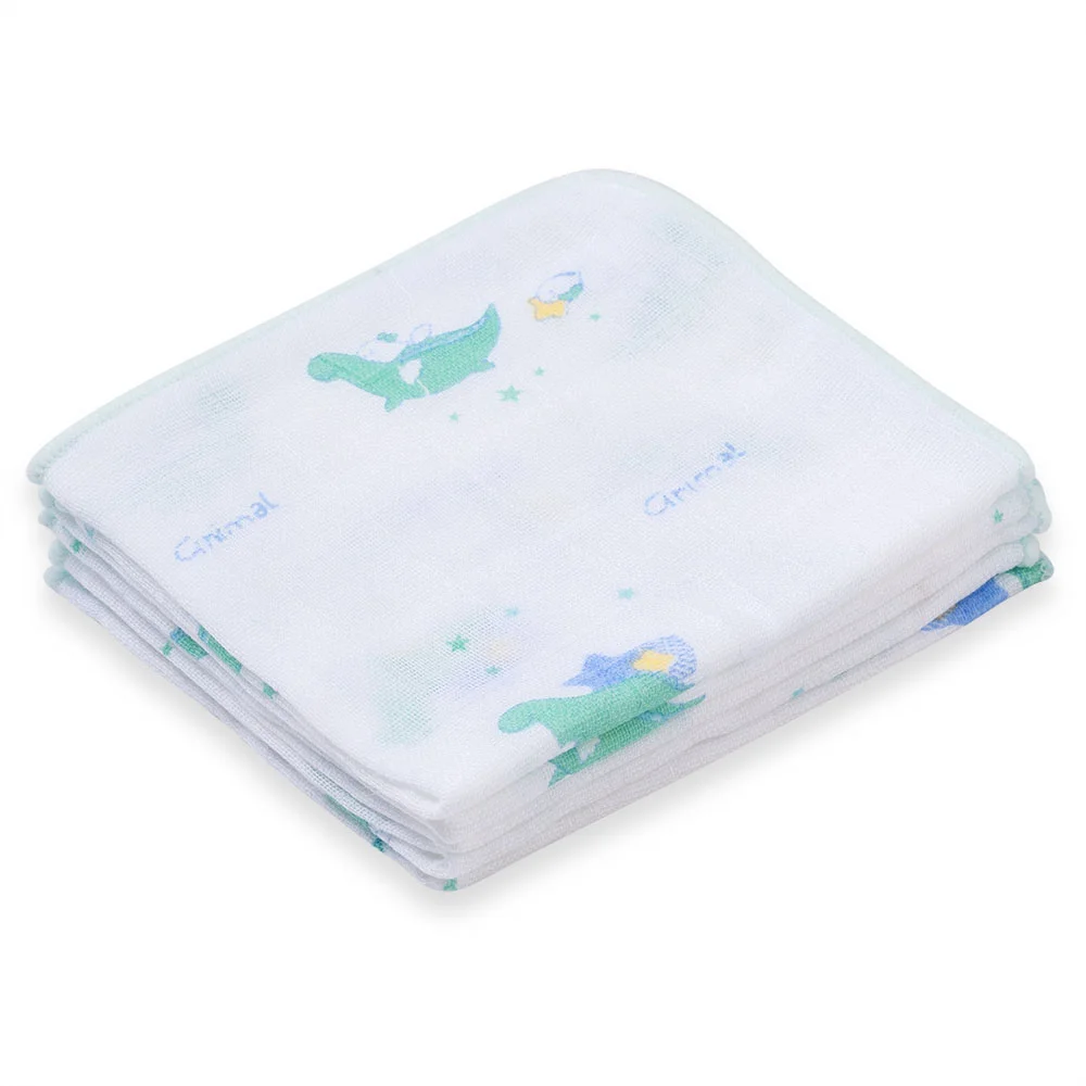 Khăn gạc in hình 4 lớp Cotton Animo T2304_NBA003 (25x28cm,5 cái) (giao màu ngẫu nhiên)