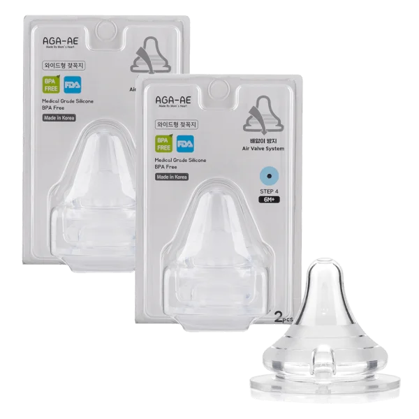 Combo 2 Set 2 núm ty silicone Aga-ae siêu mềm size L