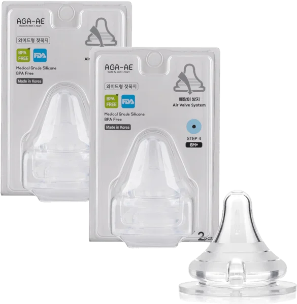 Combo 2 Set 2 núm ty silicone Aga-ae siêu mềm size L