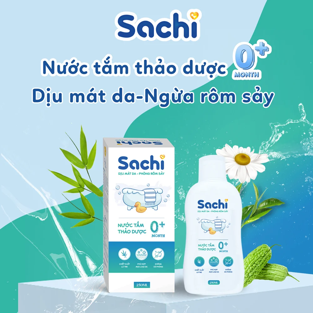 Nước tắm thảo dược Sachi 250ml