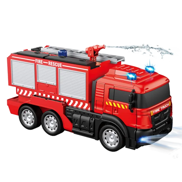 Xe cứu hỏa điều khiển từ xa biến hình robot, phun nước và có nhạc đèn YN511802