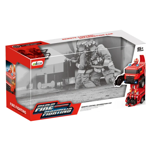 Xe cứu hỏa điều khiển từ xa biến hình robot, phun nước và có nhạc đèn YN511802