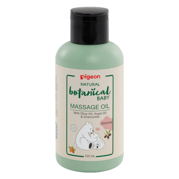 DẦU MASSAGE CHO BÉ NATURAL BOTANICAL 120ML - PIGEON NATURAL BOTANICAL BABY MASSAGE OIL 120ML